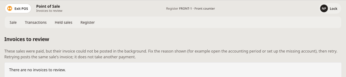 Invoices to review with nothing to review